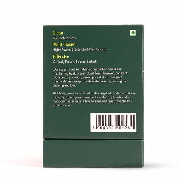 Oziva+ Advanced Hair Growth Serum | Balances Scalp Microbiome & Activates Hair Growth | 30Ml