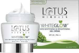 Lotus Herbals Whiteglow Skin Whitening & Brightening Gel Crme Spf-25 I Pa+++ 60 Gm