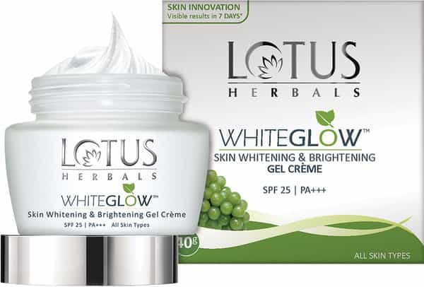 Lotus Herbals Whiteglow Skin Whitening & Brightening Gel Crme Spf-25 I Pa+++ 60 Gm