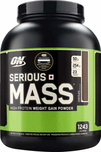Optimum Nutrition (On) Serious Mass High Weight Gain Powder - 6 Lbs 2.72 Kg (Chocolate)