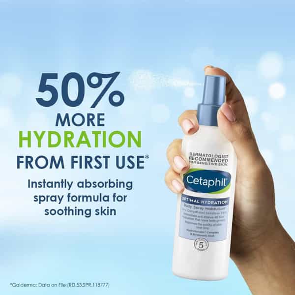 Cetaphil Optimal Hydration Body Spray Moisturiser | 207 Ml