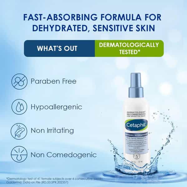 Cetaphil Optimal Hydration Body Spray Moisturiser | 207 Ml