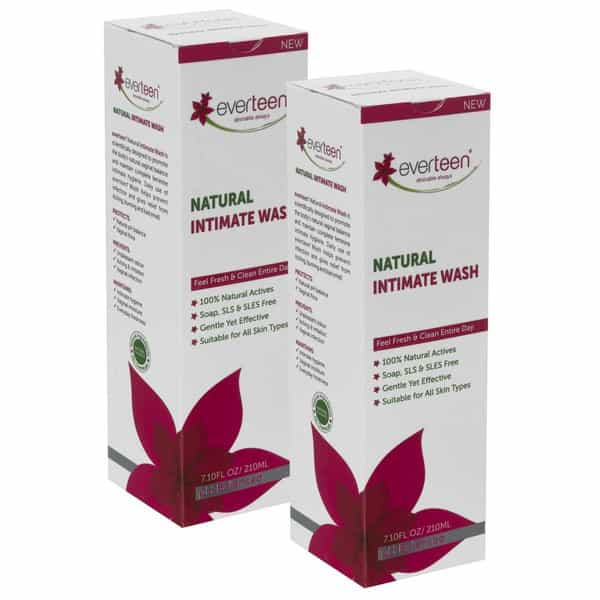 Everteen Natural Intimate Wash For Feminine Hygiene In Women | 2 Packs (210Ml Each)