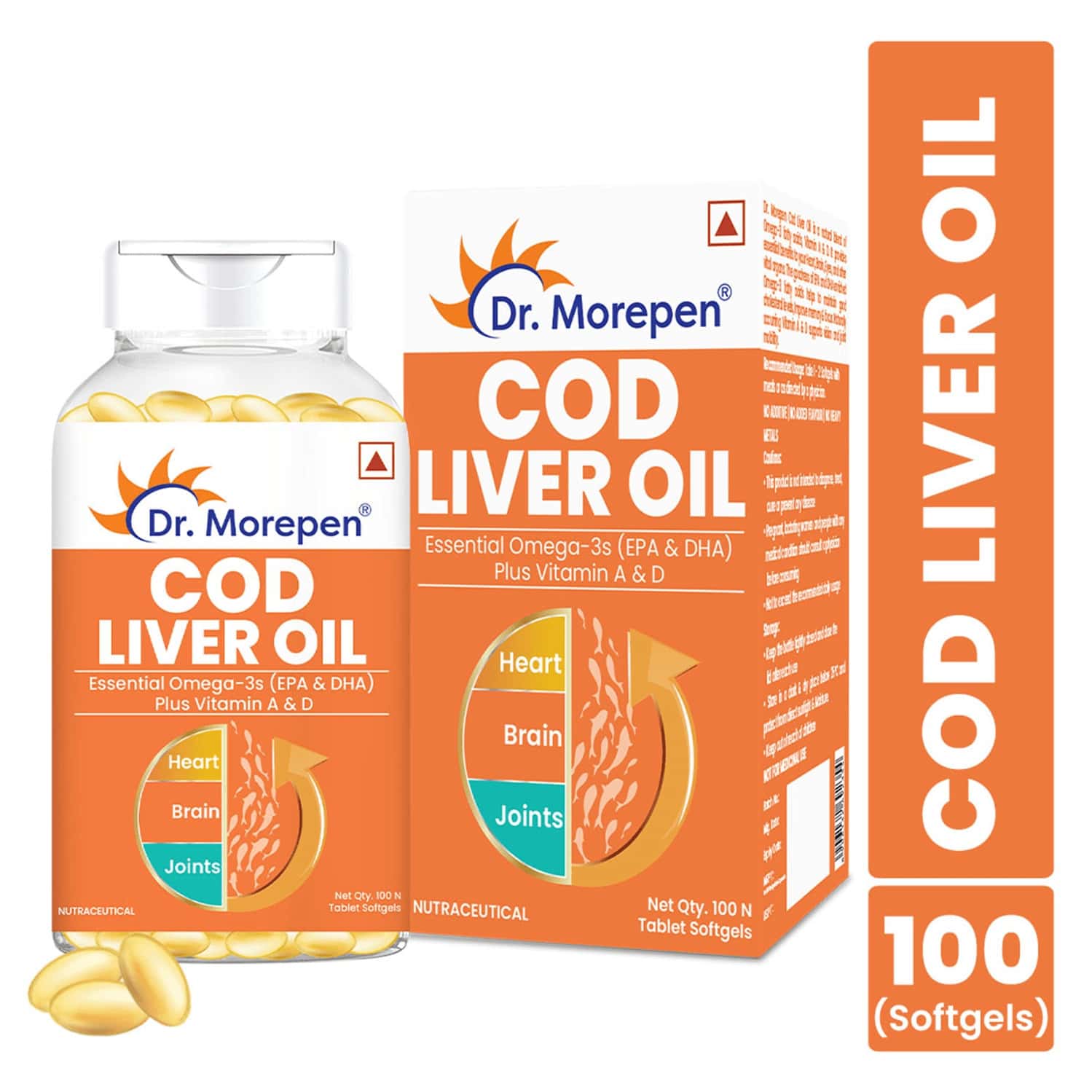 Buy DR. MOREPEN COD LIVER OIL CAPSULES WITH NATURAL OMEGA 3, VITAMIN A