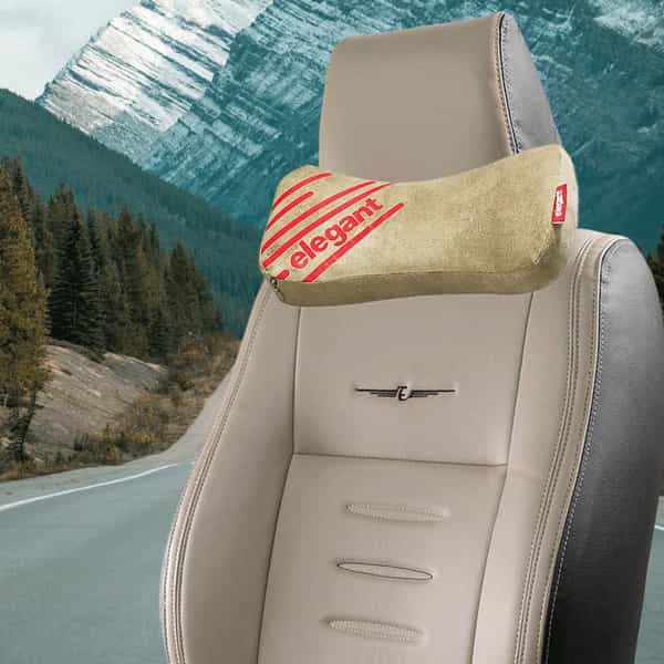 Elegant Cross Neck Support Pillow Beige (Set Of 2)