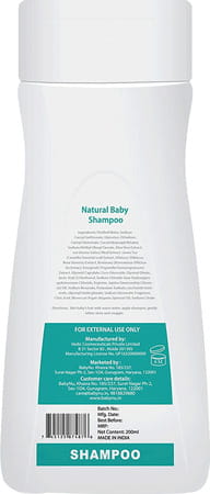 Babynu Natural Baby Shampoo With Hibiscus And Jojoba Oil Ph 5.5 Balanced (200Ml)