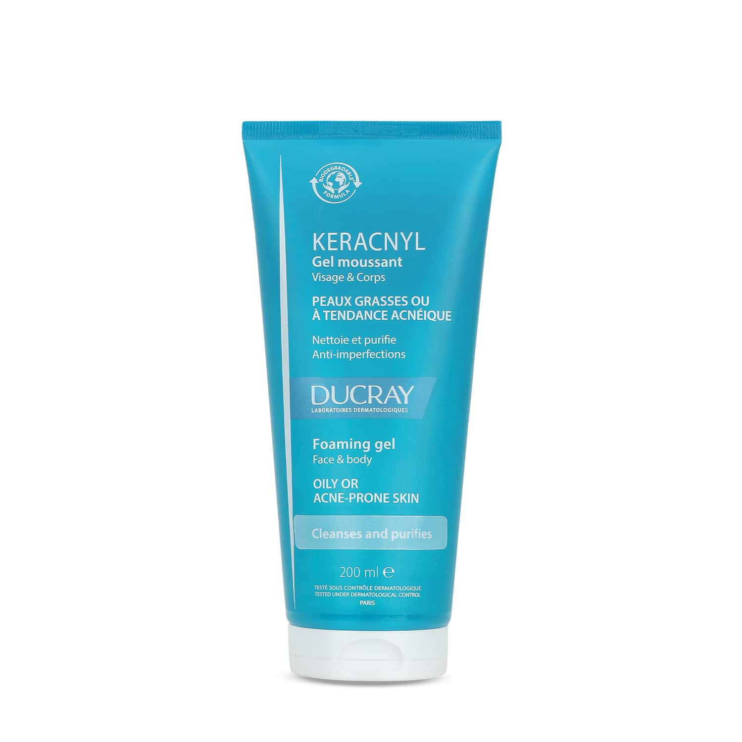 Ducray Keracnyl Foaming Gel Acne-Prone Skin 200ml Face Wash