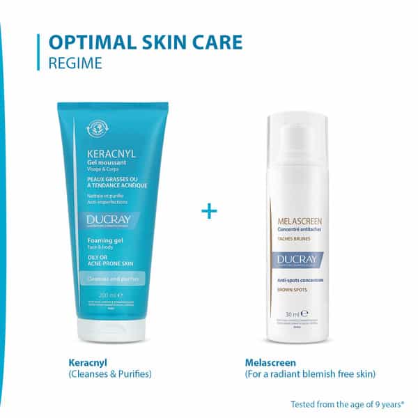 Ducray Keracnyl | Foaming Gel | For Oily Or Acne Prone Skin | 200 Ml