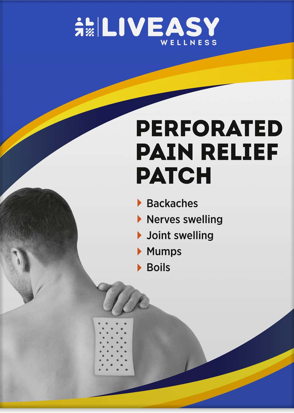 Liveasy Perforated Pain Relief Patch | 10cm*16cm | Pack Of 10