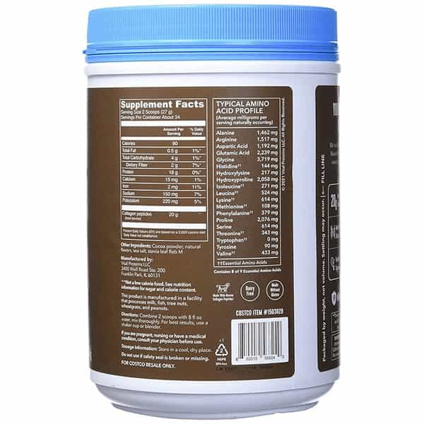 Vital Proteins Collagen Peptides Dietary Supplement Chocolate | 32.56 Oz/923 G