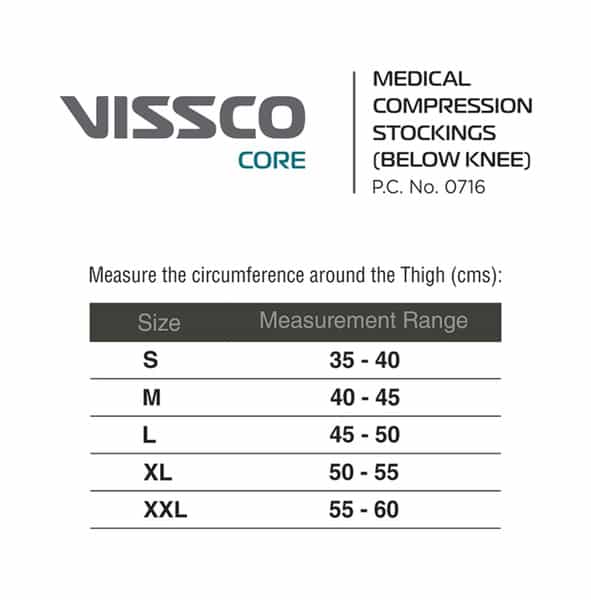 Vissco Core Medical Compression Stockings Below Knee Large