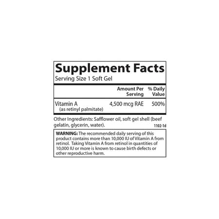 Carlson Vitamin A 15000 Iu Softgels | 240 Count