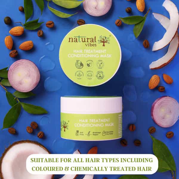 Natural Vibes Hair Treatment Conditioning Mask 100 G With Onion & Coconut