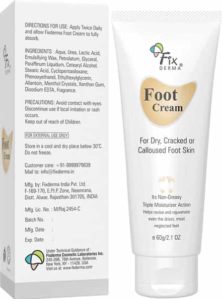 Fixderma Foot Cream For Dry Cracker Or Calloused Foot Skin 60Gm