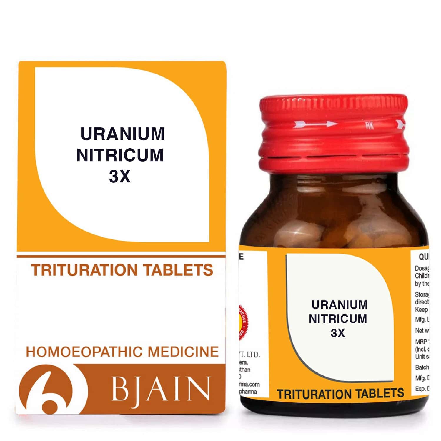 Bjain Uranium Nitricum Trituration Tablet 3x | 25gm