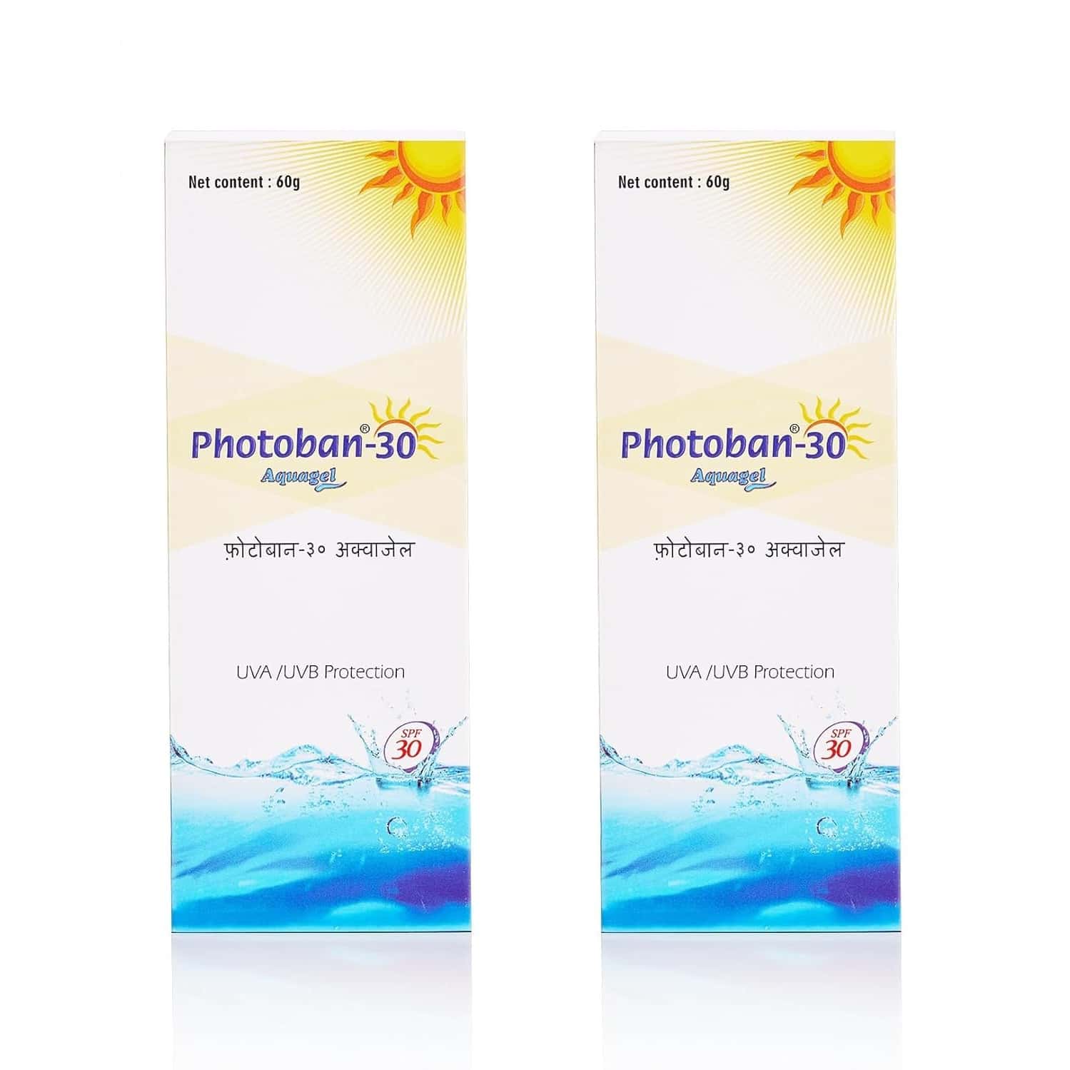 Photoban 30 Aquagel Sunscreen Spf 30 | For Uva/uvb Protection | 60 Grams