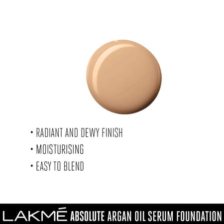 Lakme Absolute Argan Oil Serum Foundation With Spf 45 Rose Silk 15 Ml