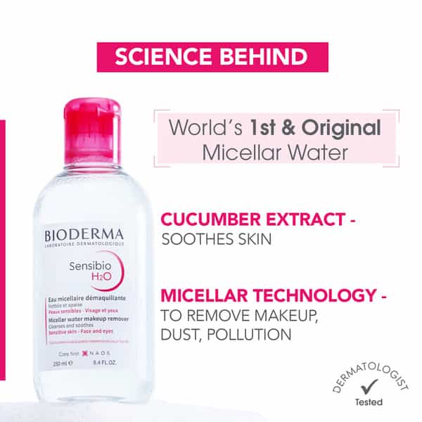Bioderma Sensibio - H2o Makeup Removing Micellar Cleansing Solution Face & Eyes