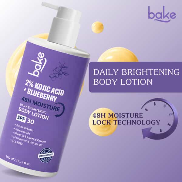 Bake 2% Kojic Brightening Body Lotion With Niacinamide & Spf 30 For Pigmentation (300Ml)