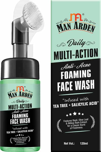Man Arden Daily Multi-Action Anti - Acne Foaming Face Wash Tea Tree + Salicylic No Sls 120Ml
