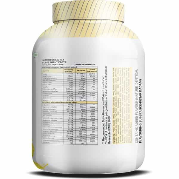 Bigflex Essential Mass Gainer (Kesar Badam)-Jar (3Kg)