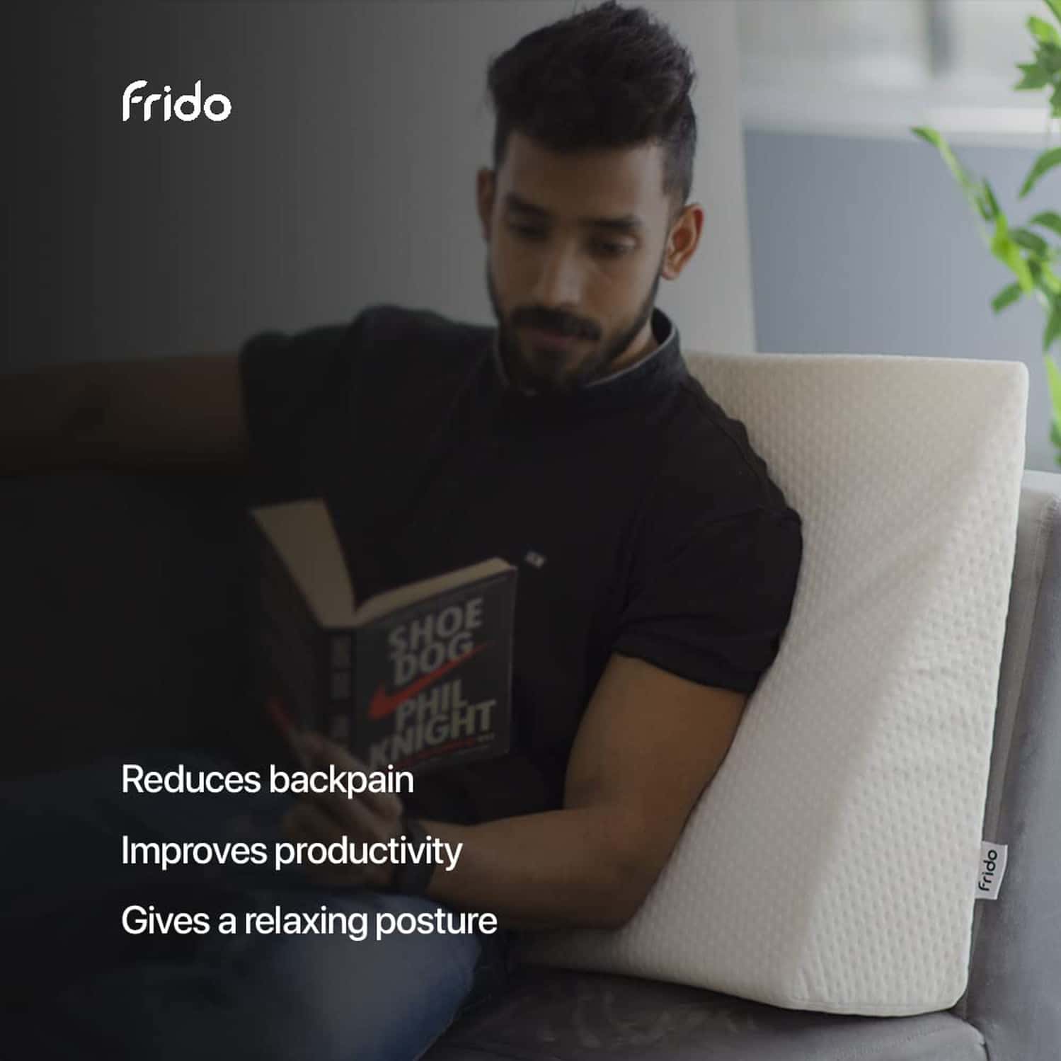 Buy FRIDO COMPLETE BACK SUPPORT WEDGE CUSHION MADE WITH MEMORY FOAM + 2