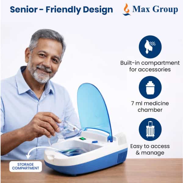 Ageasy (Max Group) Nebulizing Machine With Compartment | For Kids & Adults