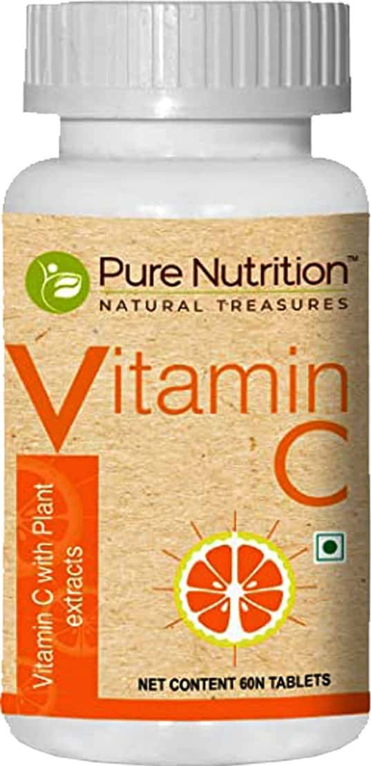 Pure Nutrition Vitamin C 1250mg + Natural Amla And Orange Peel Extract-For Immunity - 60 Tablets