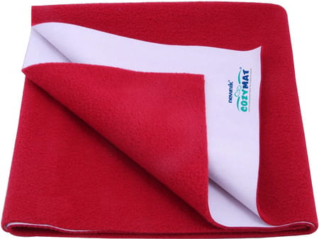 Newnik Cozymat Dry Sheet (Size: 200cm X 260cm) Double Bed Maroon