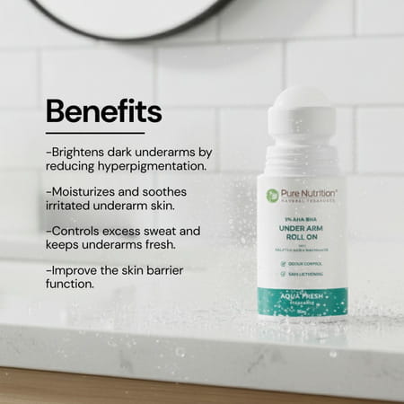 Pure Nutrition 5% Aha Bha Underarm Roll On For Women & Men 50 Ml