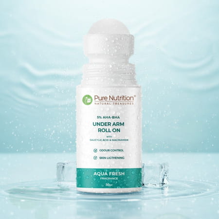 Pure Nutrition 5% Aha Bha Underarm Roll On For Women & Men 50 Ml