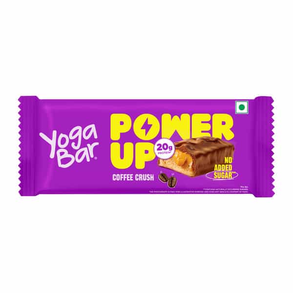 Yoga Bar Power Up Protein Bar Coffee Crush 20G Protein 1 Bar