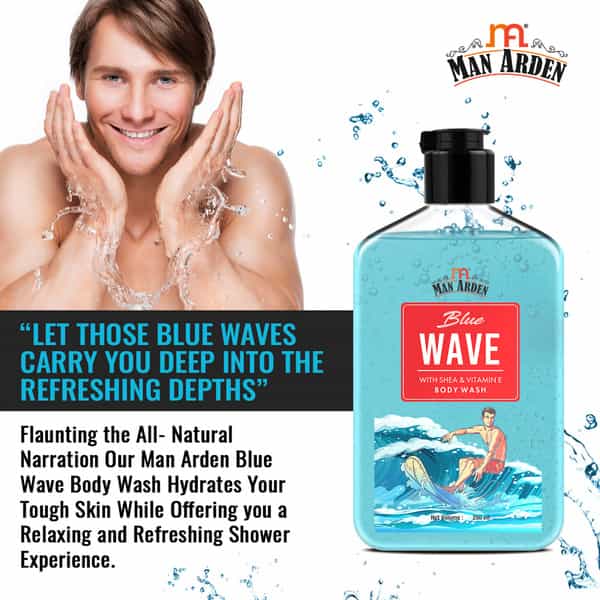 Man Arden Blue Wave Luxury Body Wash Infused With Shea Butter & Vitamin E 250Ml