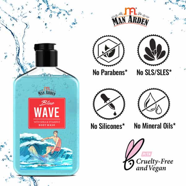Man Arden Blue Wave Luxury Body Wash Infused With Shea Butter & Vitamin E 250Ml