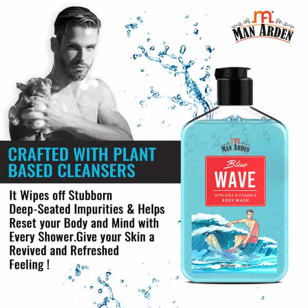 Man Arden Blue Wave Luxury Body Wash Infused With Shea Butter & Vitamin E 250Ml