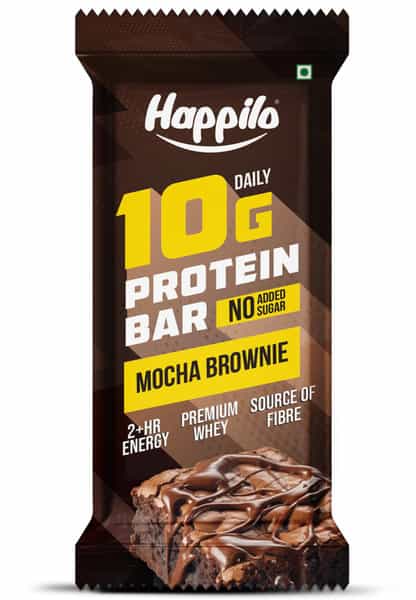 Happilo Premium Mocha Brownie Protein Bar 50G