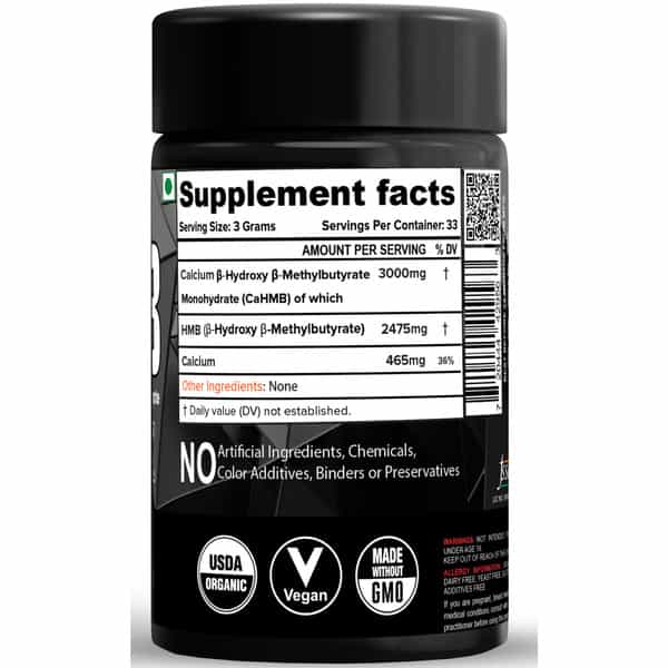 Nutrija Hmb Powder (Beta-Hydroxy Beta-Methylbutyrate) 200 Grams (Pineapple)
