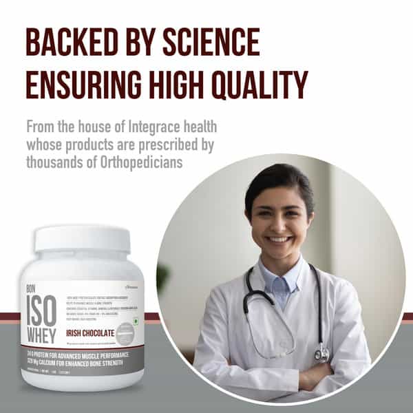 Bon Iso Whey 100% Protein Isolate|1 Kg 33 Servings |Muscle Strength And Bone Health