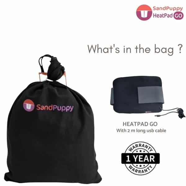Sandpuppy Heatpad Go-Usb Powered Heating Strap For Joint Pains For Back Knee And Shoulder Pain