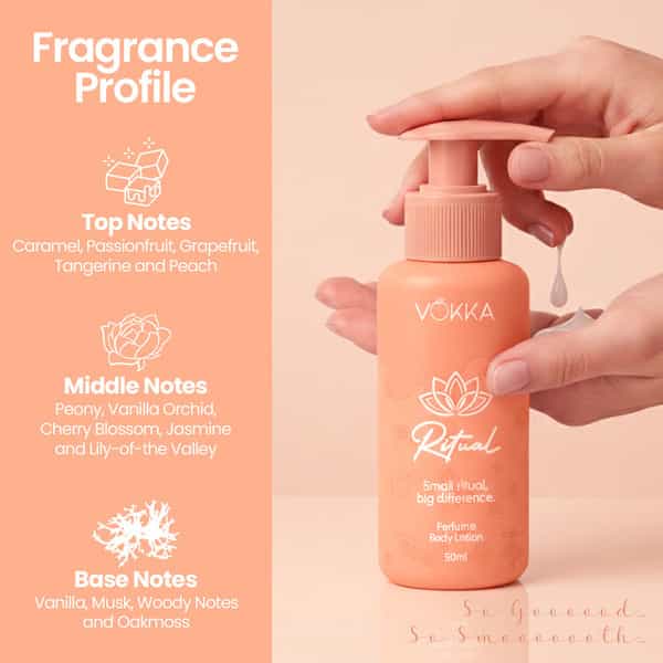 Vokka Ritual Perfume Body Lotion 50Ml | Warm Vanilla Gourmand Fragrance