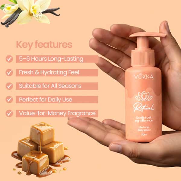 Vokka Ritual Perfume Body Lotion 50Ml | Warm Vanilla Gourmand Fragrance