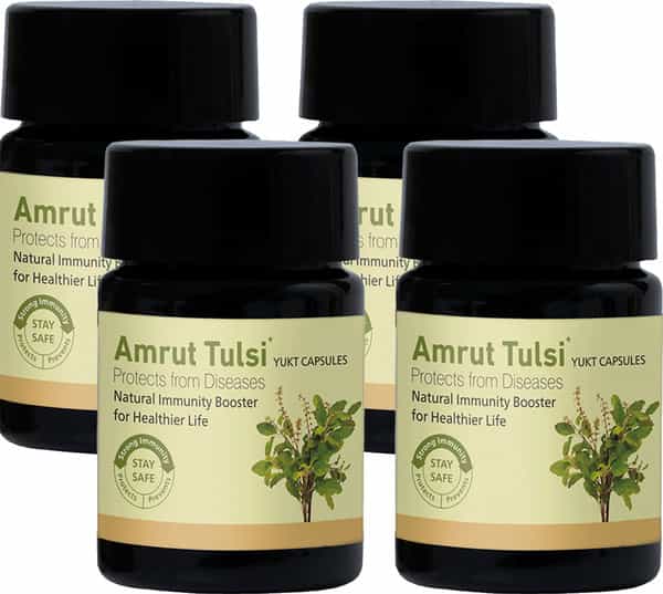 Amrut Tulsi Capsules 10 Capsules (Pack Of 4)