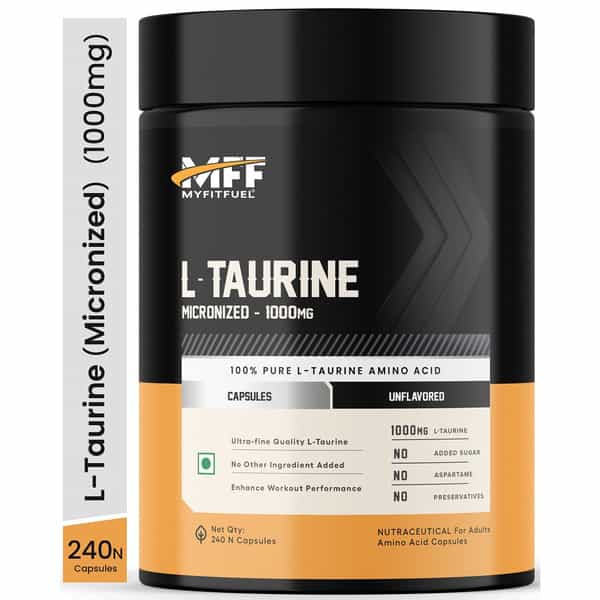 Myfitfuel L-Taurine (1000Mg) 240 Capsules| Amino Acid