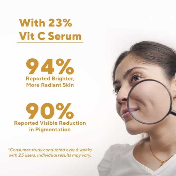 Cos-Iq Vitamin C-23% Face Serum 30Ml | Only 2 Ingredients | Safe Effective Skin Brightening Serum