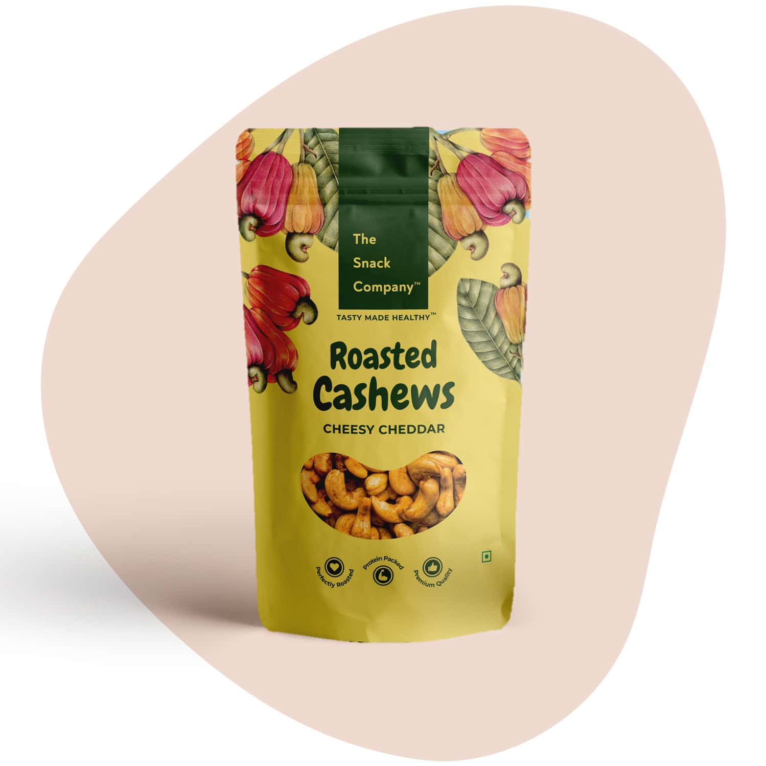 The Snack Company Roasted Cashews - Cheesy Cheddar 125g | Roasted Not Fried
