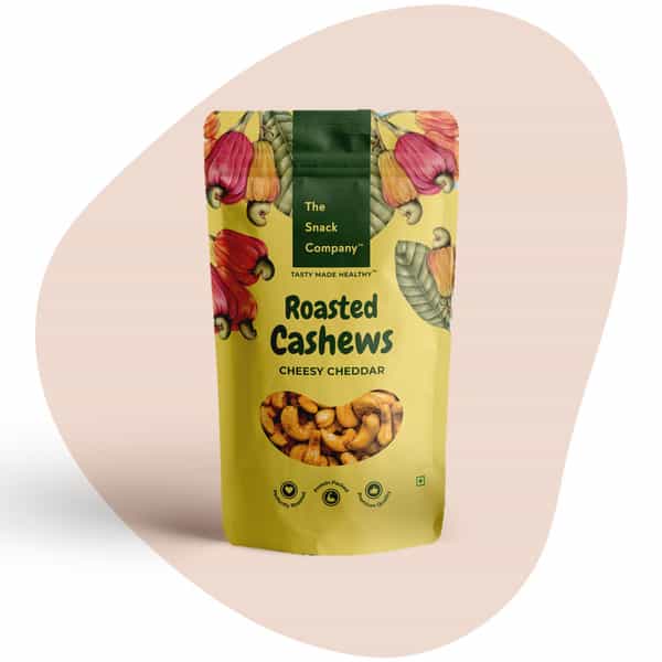 The Snack Company Roasted Cashews - Cheesy Cheddar 125G | Roasted Not Fried