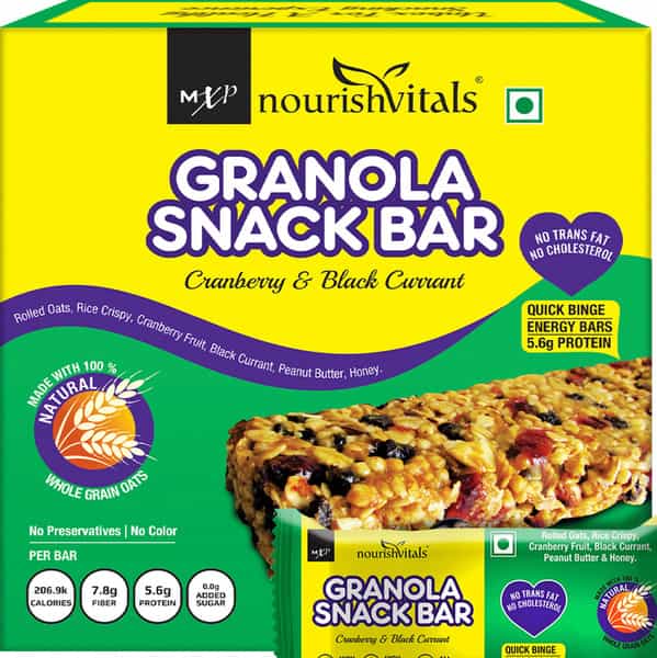 Nourishvitals Granola Snack Bar (Cranberry And Black Currant) 250 G