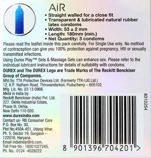 Durex Air Ultra Thin Packet Of 3 Condoms