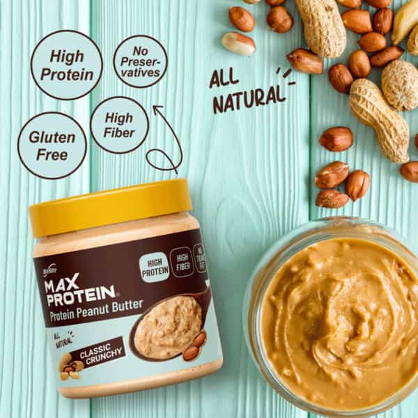 Max Protein Peanut Spread - Classic Crunchy [340 Gm] - Pack Of 1