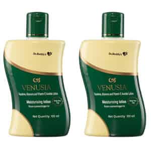Venusia Moisturizing Lotion For Normal Skin With Natural Aloe Vera 100 Ml X Pack Of 2 (200 Ml)